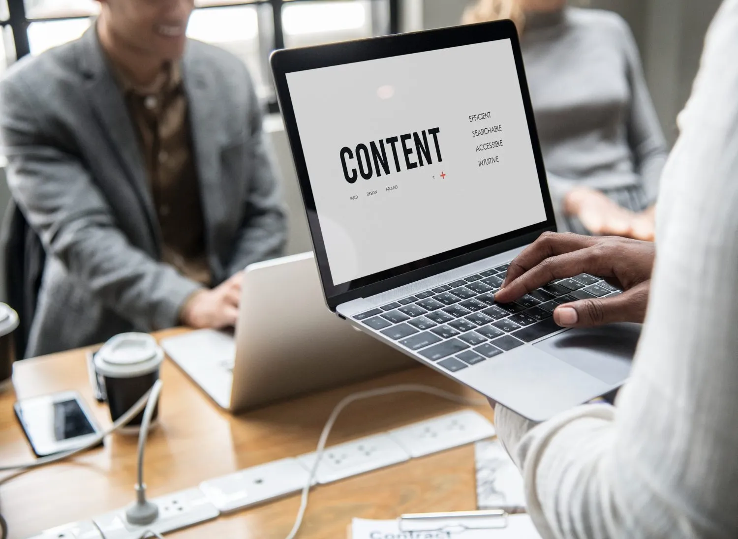Contractor completing a Google Business Profile checklist on a laptop before publishing updates
